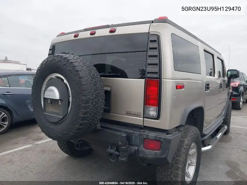 2005 Hummer H2 Suv VIN: 5GRGN23U95H129470 Lot: 42046654