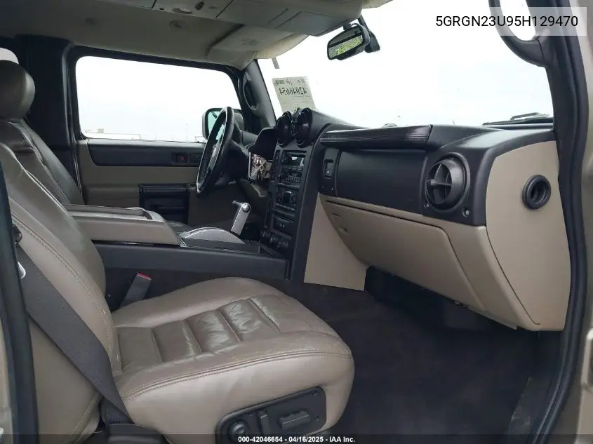 2005 Hummer H2 Suv VIN: 5GRGN23U95H129470 Lot: 42046654