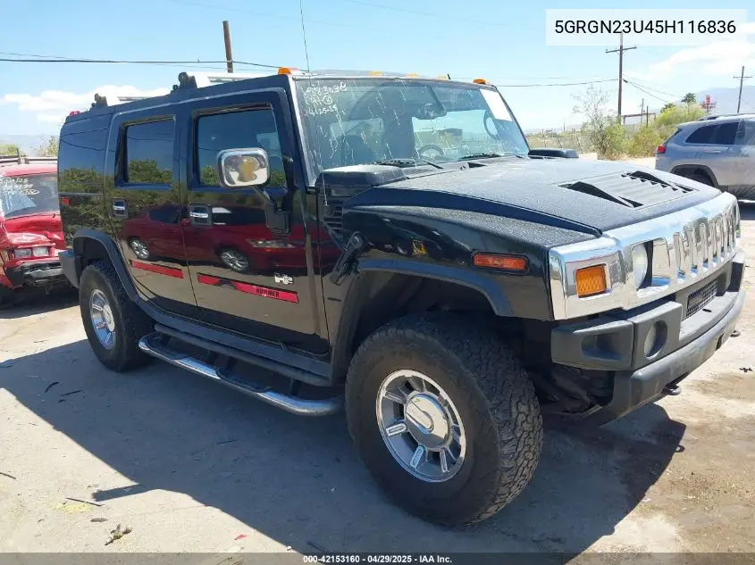 2005 Hummer H2 Suv VIN: 5GRGN23U45H116836 Lot: 42153160