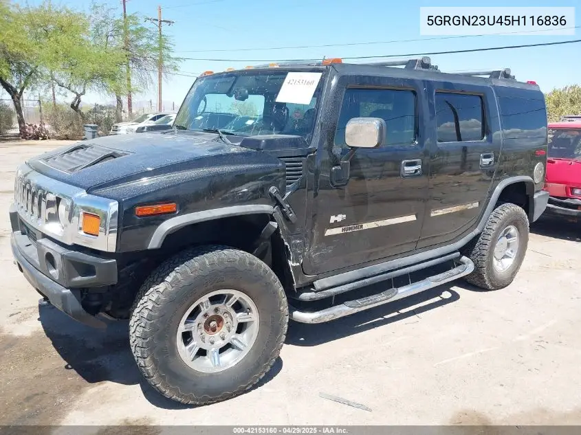 2005 Hummer H2 Suv VIN: 5GRGN23U45H116836 Lot: 42153160