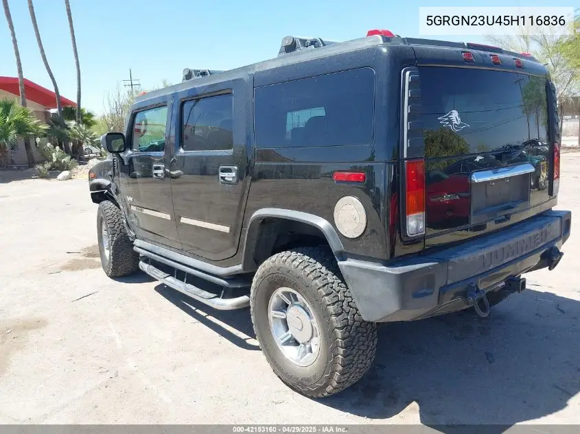2005 Hummer H2 Suv VIN: 5GRGN23U45H116836 Lot: 42153160