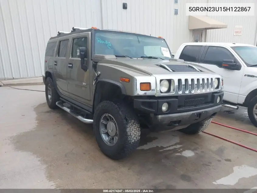 2005 Hummer H2 Suv VIN: 5GRGN23U15H122867 Lot: 42174247