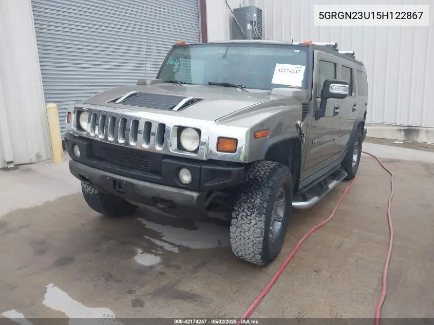 2005 Hummer H2 Suv VIN: 5GRGN23U15H122867 Lot: 42174247