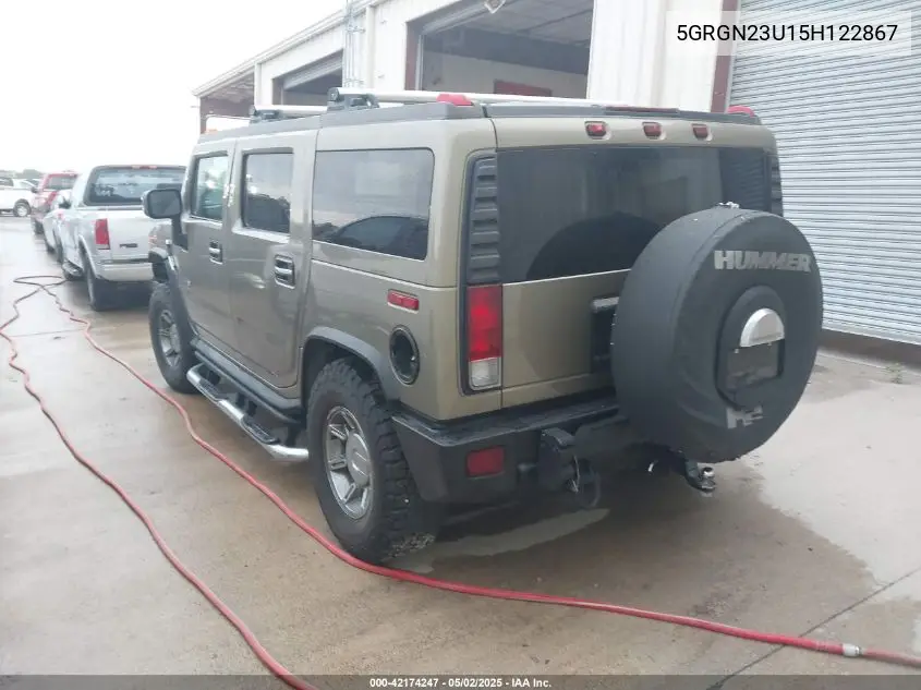 2005 Hummer H2 Suv VIN: 5GRGN23U15H122867 Lot: 42174247