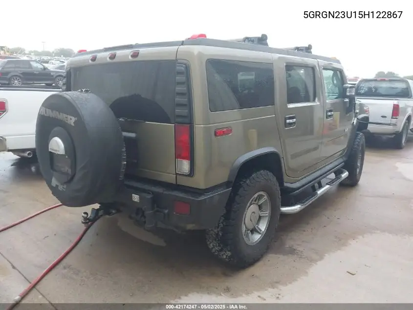 2005 Hummer H2 Suv VIN: 5GRGN23U15H122867 Lot: 42174247