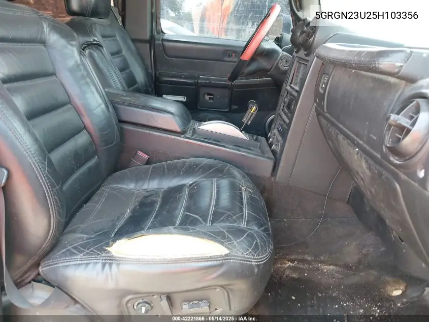 2005 Hummer H2 Suv VIN: 5GRGN23U25H103356 Lot: 42221866