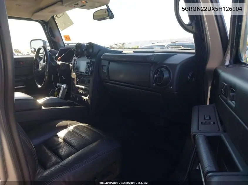 2005 Hummer H2 Sut VIN: 5GRGN22UX5H126904 Lot: 42222820