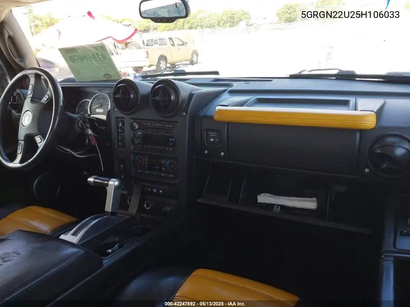 2005 Hummer H2 Sut VIN: 5GRGN22U25H106033 Lot: 42247892