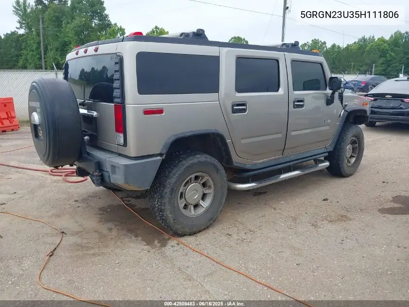 2005 Hummer H2 Suv VIN: 5GRGN23U35H111806 Lot: 42508483