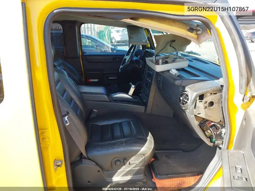 2005 Hummer H2 Sut VIN: 5GRGN22U15H107867 Lot: 42532129