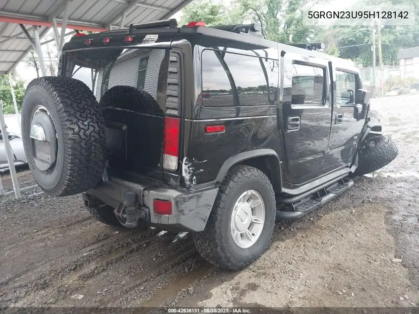 2005 Hummer H2 Suv VIN: 5GRGN23U95H128142 Lot: 42636131