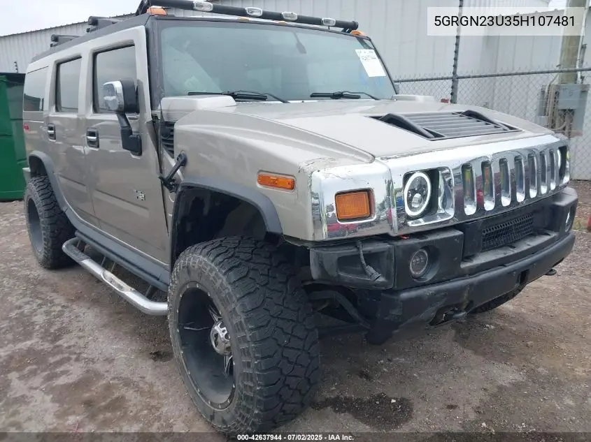 2005 Hummer H2 Suv VIN: 5GRGN23U35H107481 Lot: 42637944