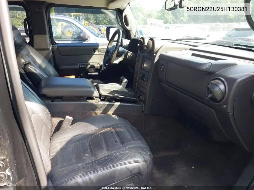 2005 Hummer H2 Sut VIN: 5GRGN22U25H130381 Lot: 42675536