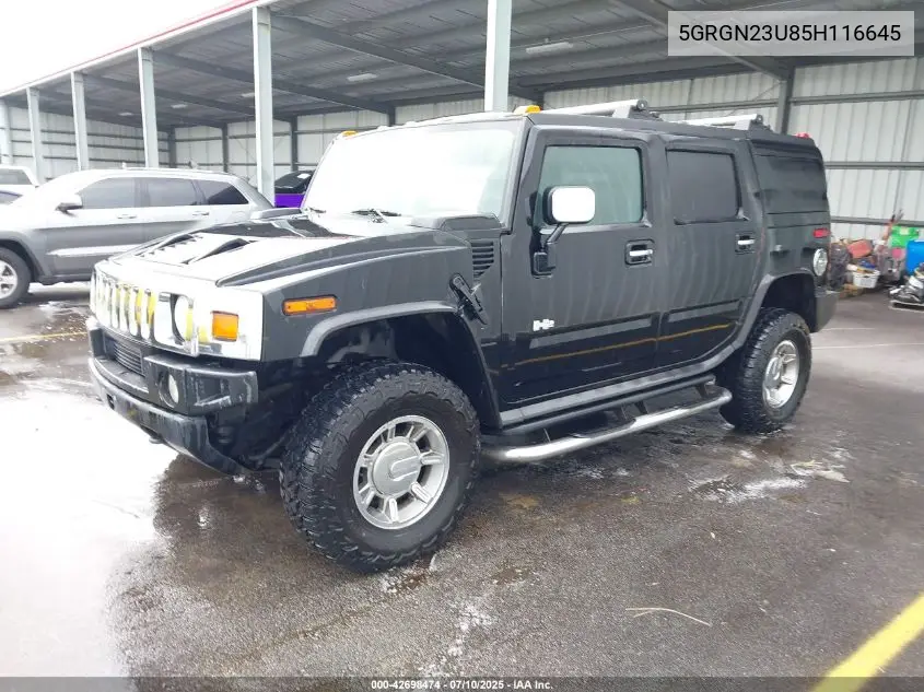 2005 Hummer H2 Suv VIN: 5GRGN23U85H116645 Lot: 42698474