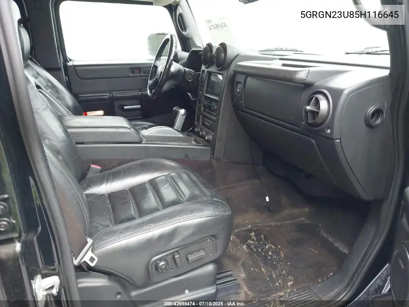 2005 Hummer H2 Suv VIN: 5GRGN23U85H116645 Lot: 42698474