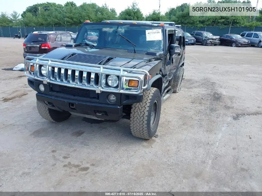 2005 Hummer H2 Suv VIN: 5GRGN23UX5H101905 Lot: 42731518
