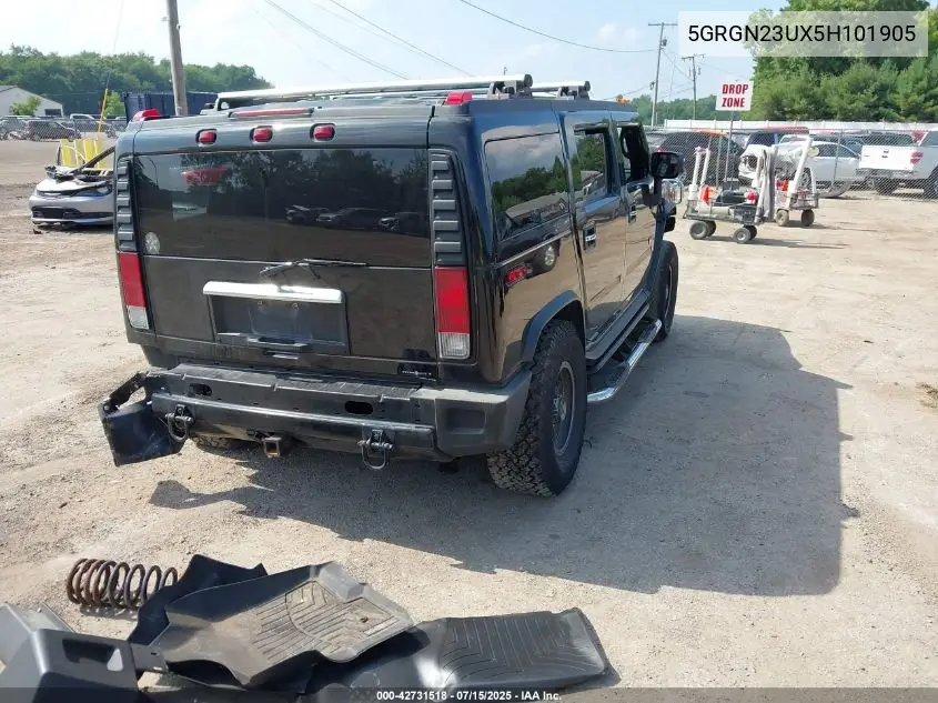2005 Hummer H2 Suv VIN: 5GRGN23UX5H101905 Lot: 42731518