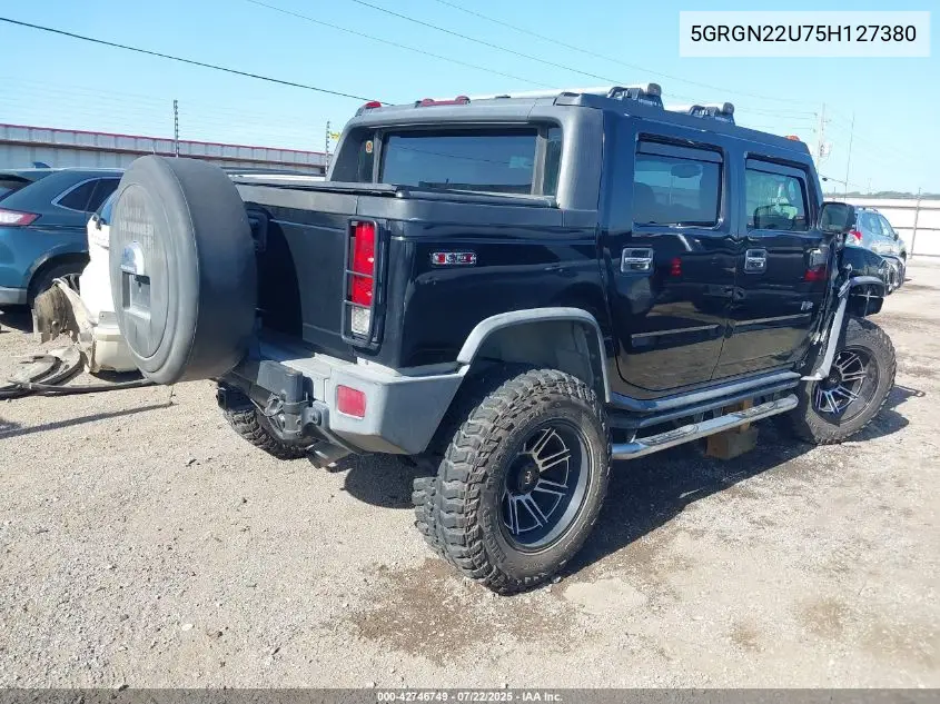 2005 Hummer H2 Sut VIN: 5GRGN22U75H127380 Lot: 42746749