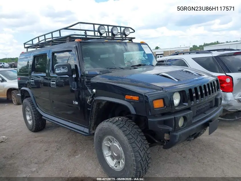 2006 Hummer H2 Suv VIN: 5GRGN23U86H117571 Lot: 42128775