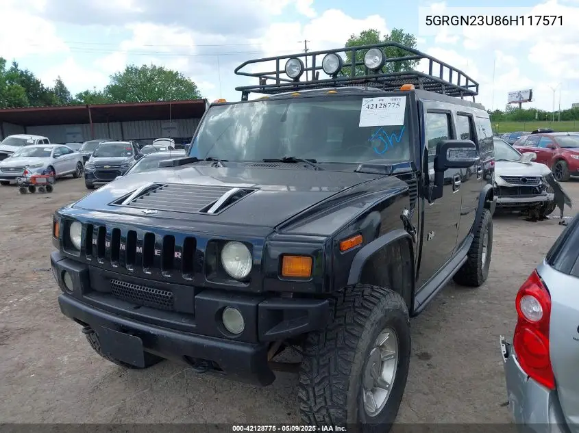 2006 Hummer H2 Suv VIN: 5GRGN23U86H117571 Lot: 42128775
