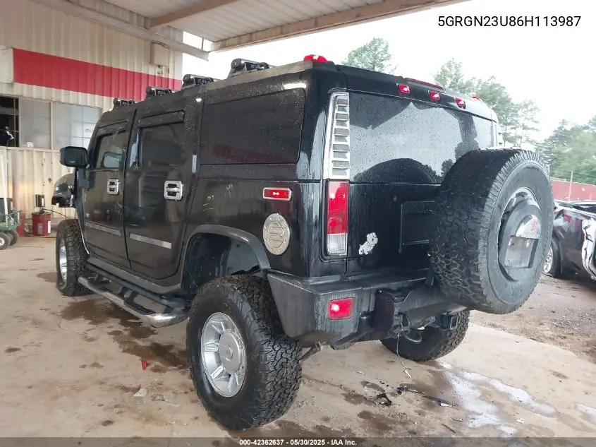 2006 Hummer H2 Suv VIN: 5GRGN23U86H113987 Lot: 42362637