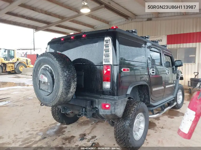 2006 Hummer H2 Suv VIN: 5GRGN23U86H113987 Lot: 42362637