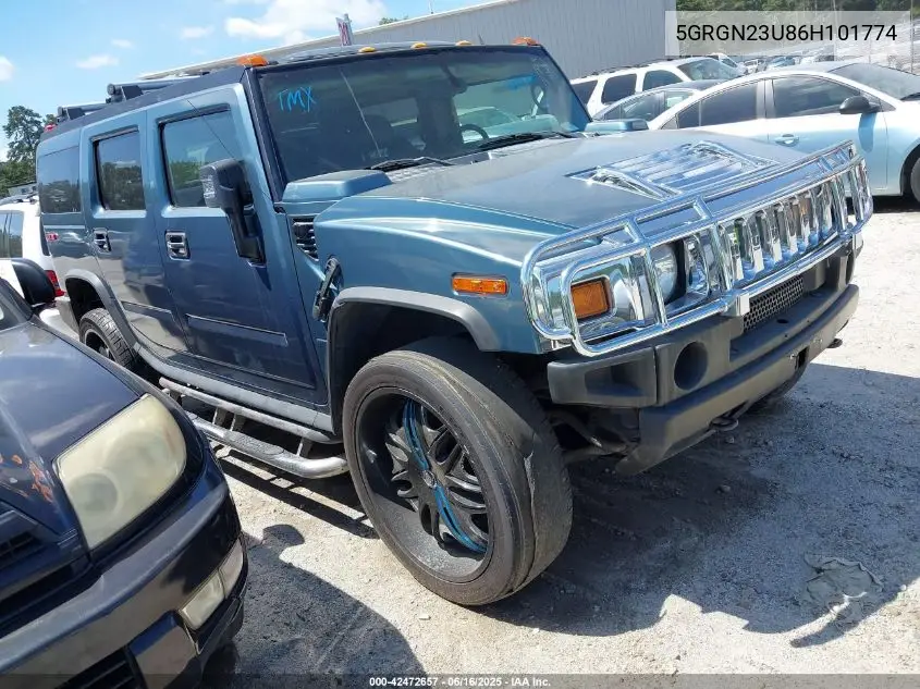 2006 Hummer H2 Suv VIN: 5GRGN23U86H101774 Lot: 42472657