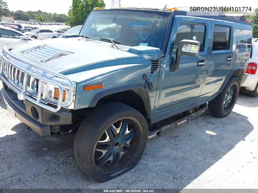 2006 Hummer H2 Suv VIN: 5GRGN23U86H101774 Lot: 42472657