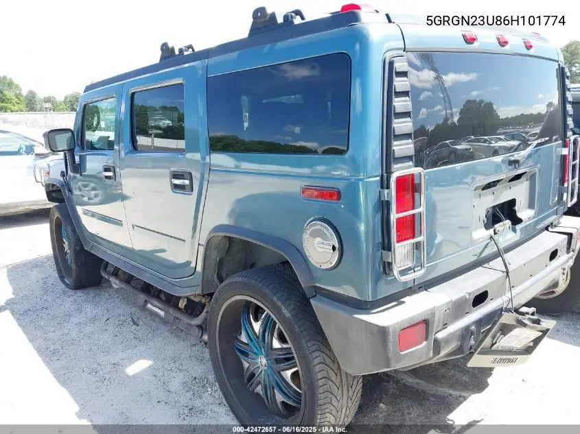 2006 Hummer H2 Suv VIN: 5GRGN23U86H101774 Lot: 42472657