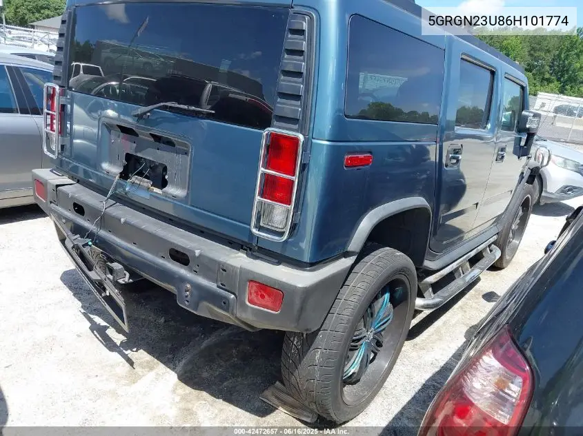 2006 Hummer H2 Suv VIN: 5GRGN23U86H101774 Lot: 42472657