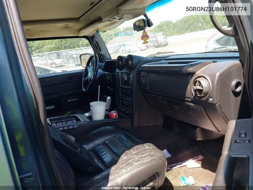 2006 Hummer H2 Suv VIN: 5GRGN23U86H101774 Lot: 42472657