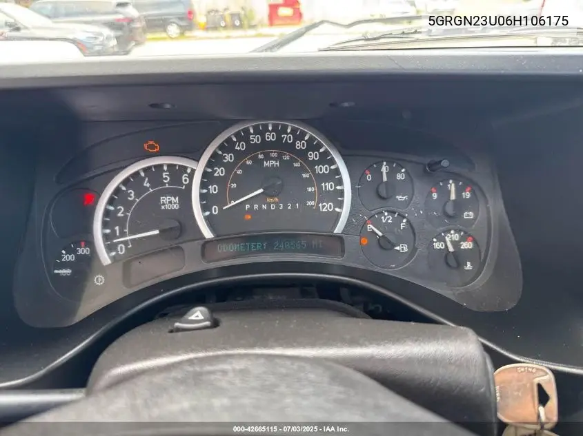 2006 Hummer H2 Suv VIN: 5GRGN23U06H106175 Lot: 63845325