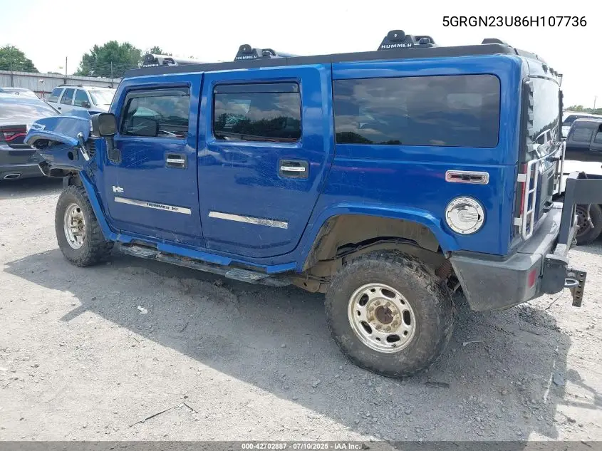 2006 Hummer H2 Suv VIN: 5GRGN23U86H107736 Lot: 42702887