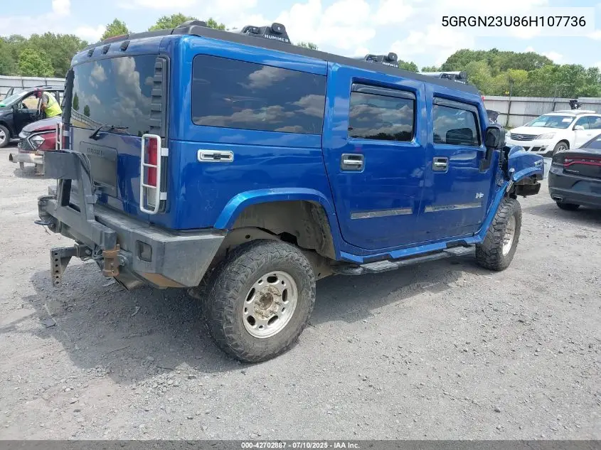 2006 Hummer H2 Suv VIN: 5GRGN23U86H107736 Lot: 42702887