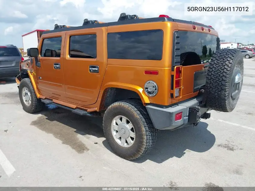 2006 Hummer H2 Suv VIN: 5GRGN23U56H117012 Lot: 42709457