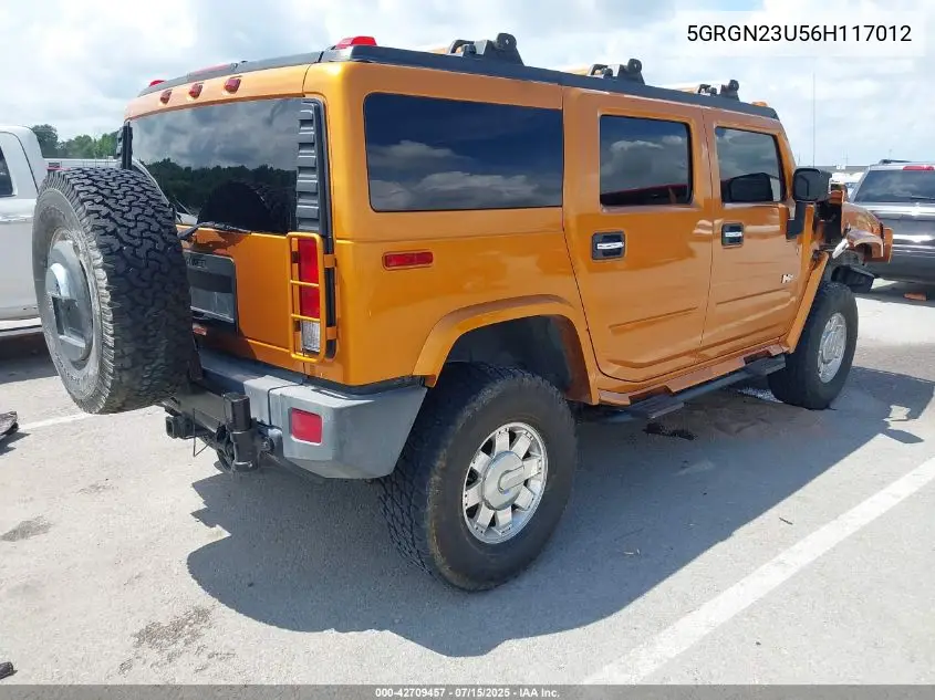 2006 Hummer H2 Suv VIN: 5GRGN23U56H117012 Lot: 42709457