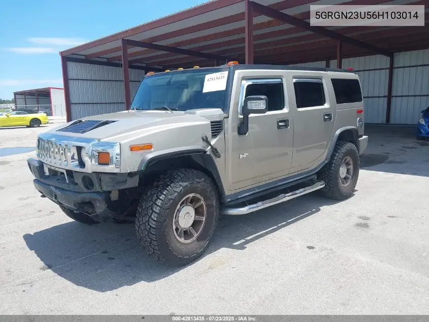 2006 Hummer H2 Suv VIN: 5GRGN23U56H103014 Lot: 42813435