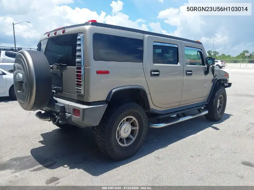 2006 Hummer H2 Suv VIN: 5GRGN23U56H103014 Lot: 42813435