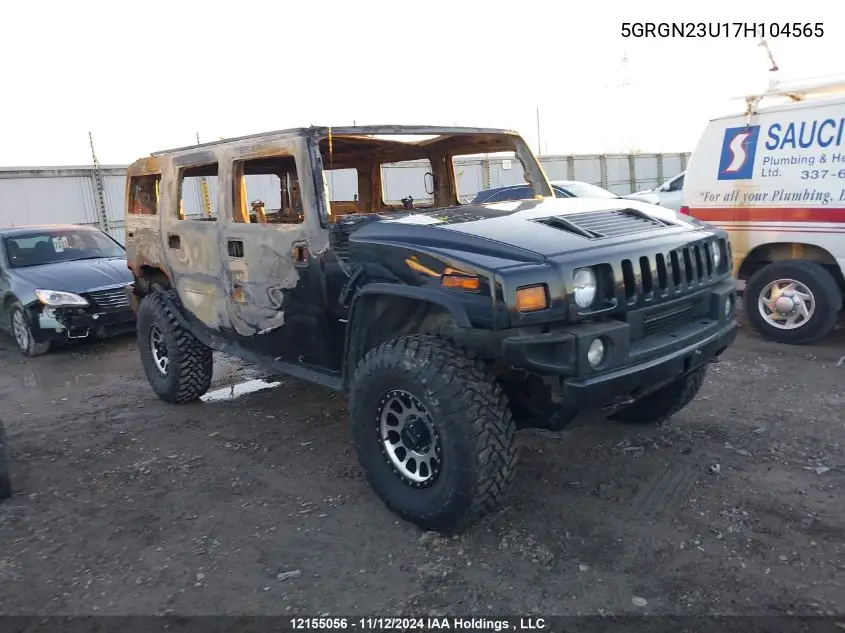 2007 Hummer H2 VIN: 5GRGN23U17H104565 Lot: 12155056