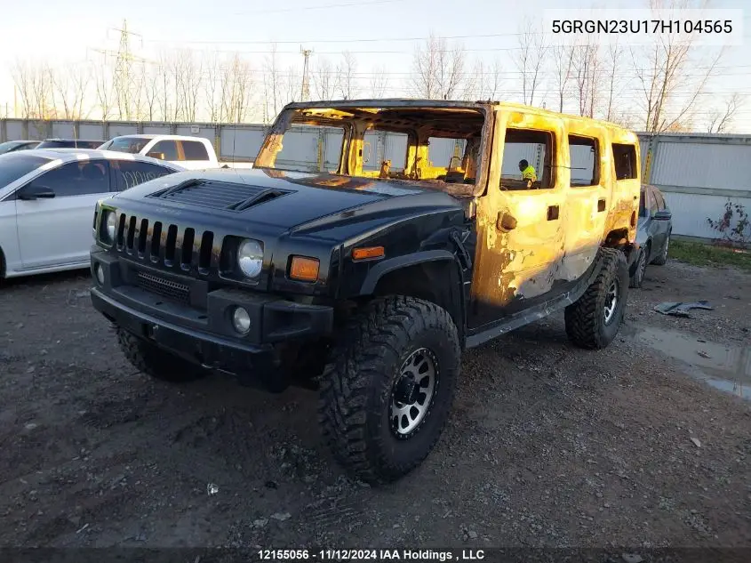 2007 Hummer H2 VIN: 5GRGN23U17H104565 Lot: 12155056