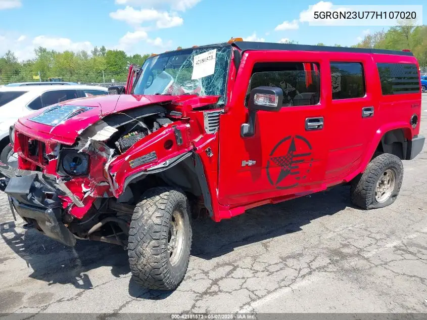 2007 Hummer H2 Suv VIN: 5GRGN23U77H107020 Lot: 42181573