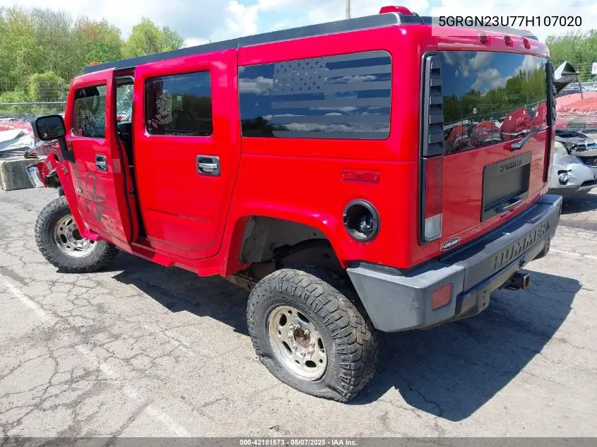 2007 Hummer H2 Suv VIN: 5GRGN23U77H107020 Lot: 42181573