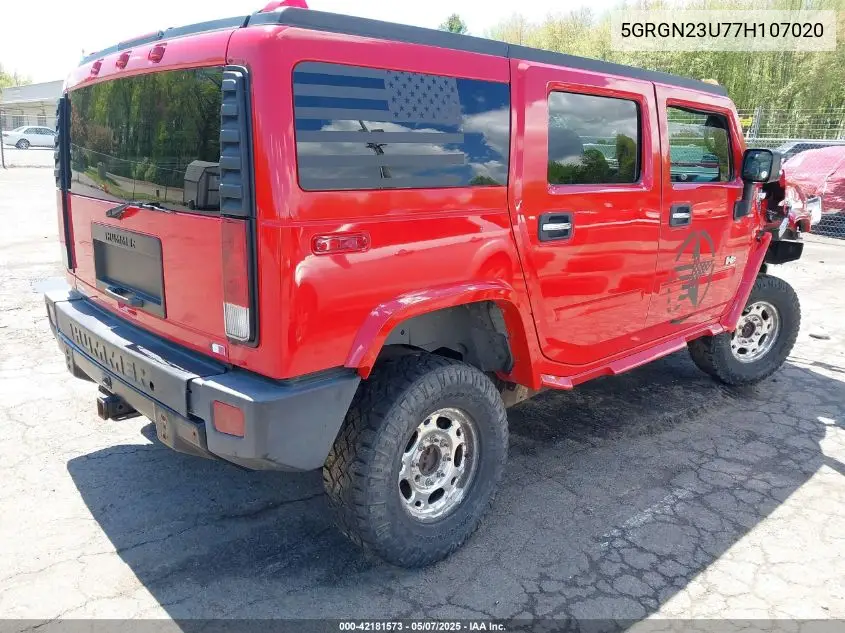 2007 Hummer H2 Suv VIN: 5GRGN23U77H107020 Lot: 42181573