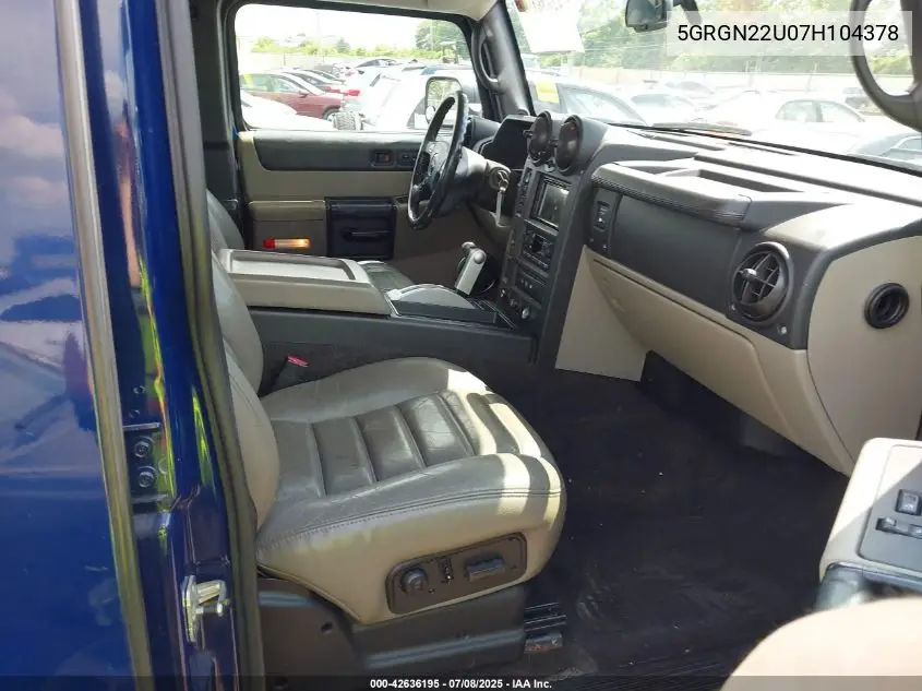 2007 Hummer H2 Sut VIN: 5GRGN22U07H104378 Lot: 42636195