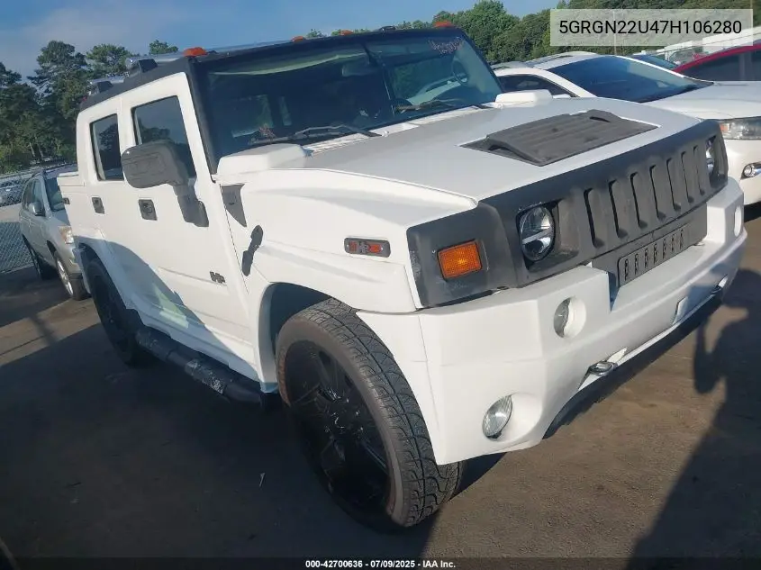 2007 Hummer H2 Sut VIN: 5GRGN22U47H106280 Lot: 42700636