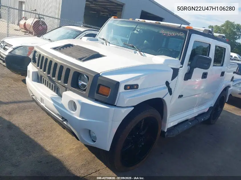 2007 Hummer H2 Sut VIN: 5GRGN22U47H106280 Lot: 42700636
