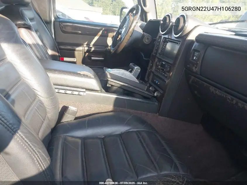 2007 Hummer H2 Sut VIN: 5GRGN22U47H106280 Lot: 42700636
