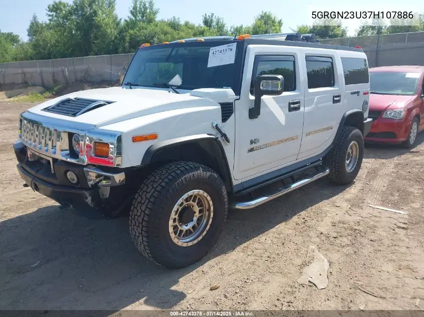 2007 Hummer H2 Suv VIN: 5GRGN23U37H107886 Lot: 42743378