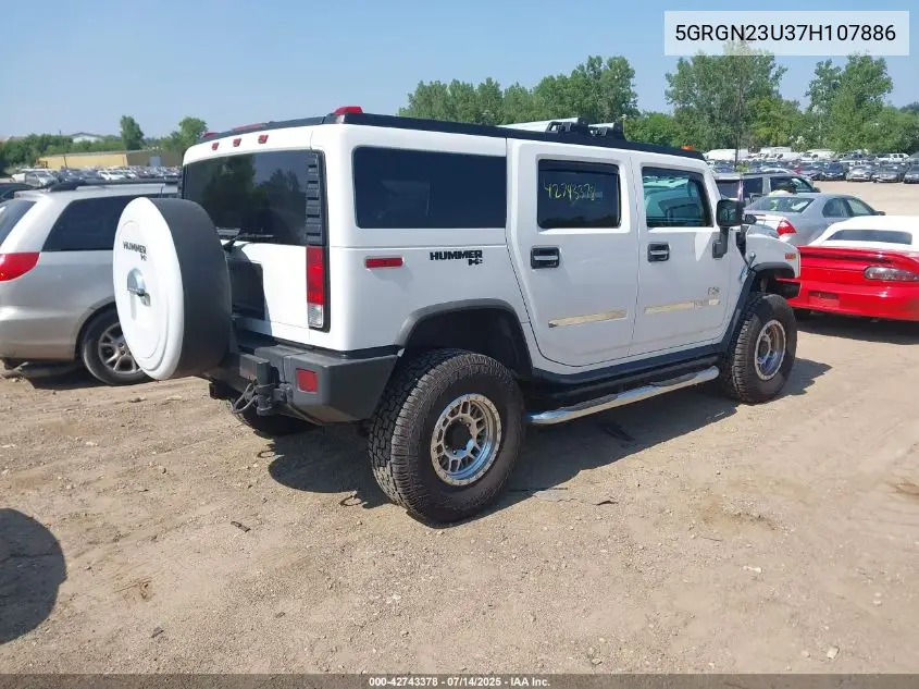 2007 Hummer H2 Suv VIN: 5GRGN23U37H107886 Lot: 42743378