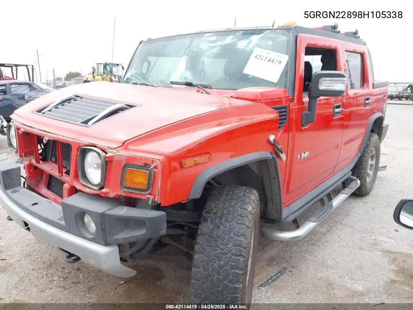 2008 Hummer H2 Sut VIN: 5GRGN22898H105338 Lot: 42114419